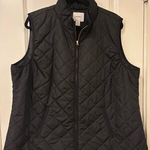 Old Navy Black Quilted Vest XXL